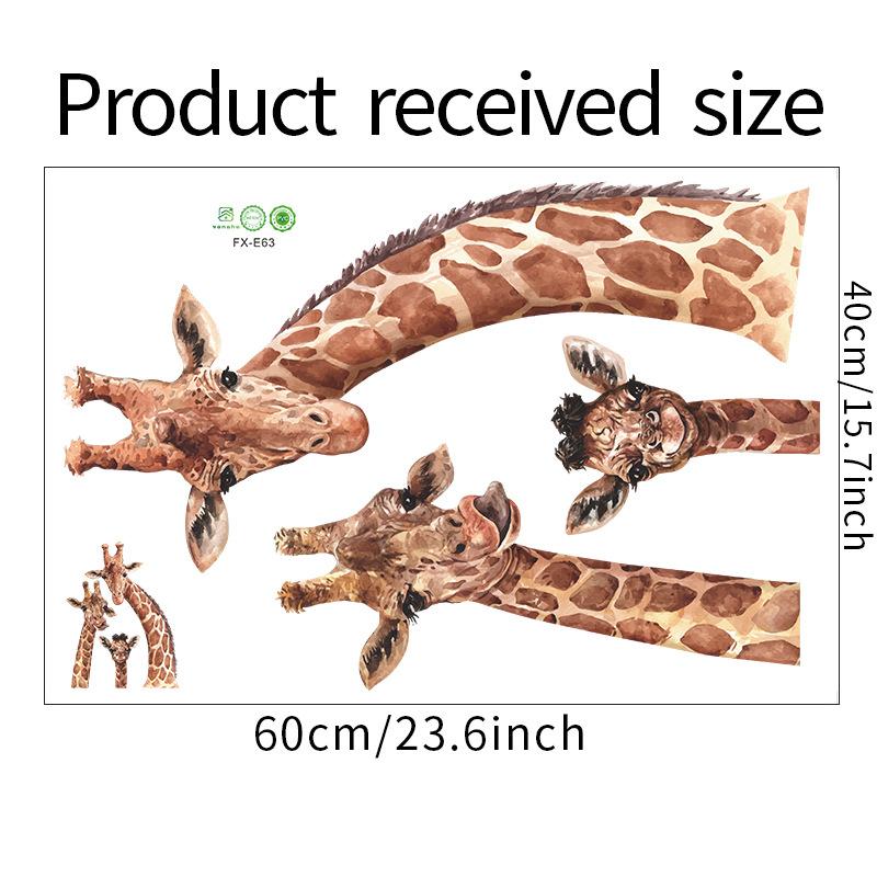 Cartoon Giraffe Family Wall Sticker Nakleyka for Kids Bedroom Nursery Bedroom Detskaya Entrance Hall Decor Decoration
