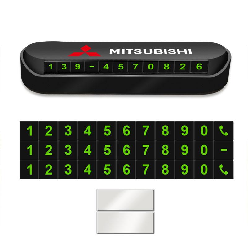 New Car Temporary Parking Card Plate Badge Car Styling For Mitsubishi Outlander I200 Pajero Eclipse ASX Lancer Space Delica Ex