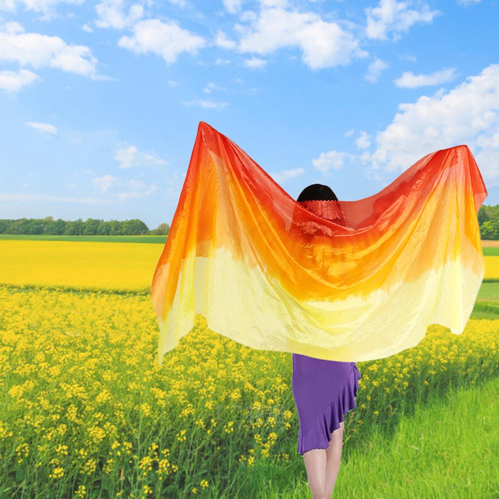 Long Latin Belly Dance Shawls Gradient Color Dancing Scarf Fashion Performance Shawl