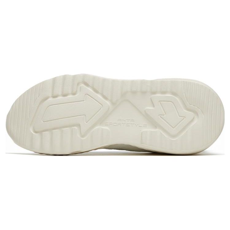 Anta Unrestrained Series Shock Absorbing Non-Slip Wear-Resistant Low-Top Sports Casual Shoes Men Sneakers White Gray 912328823-1