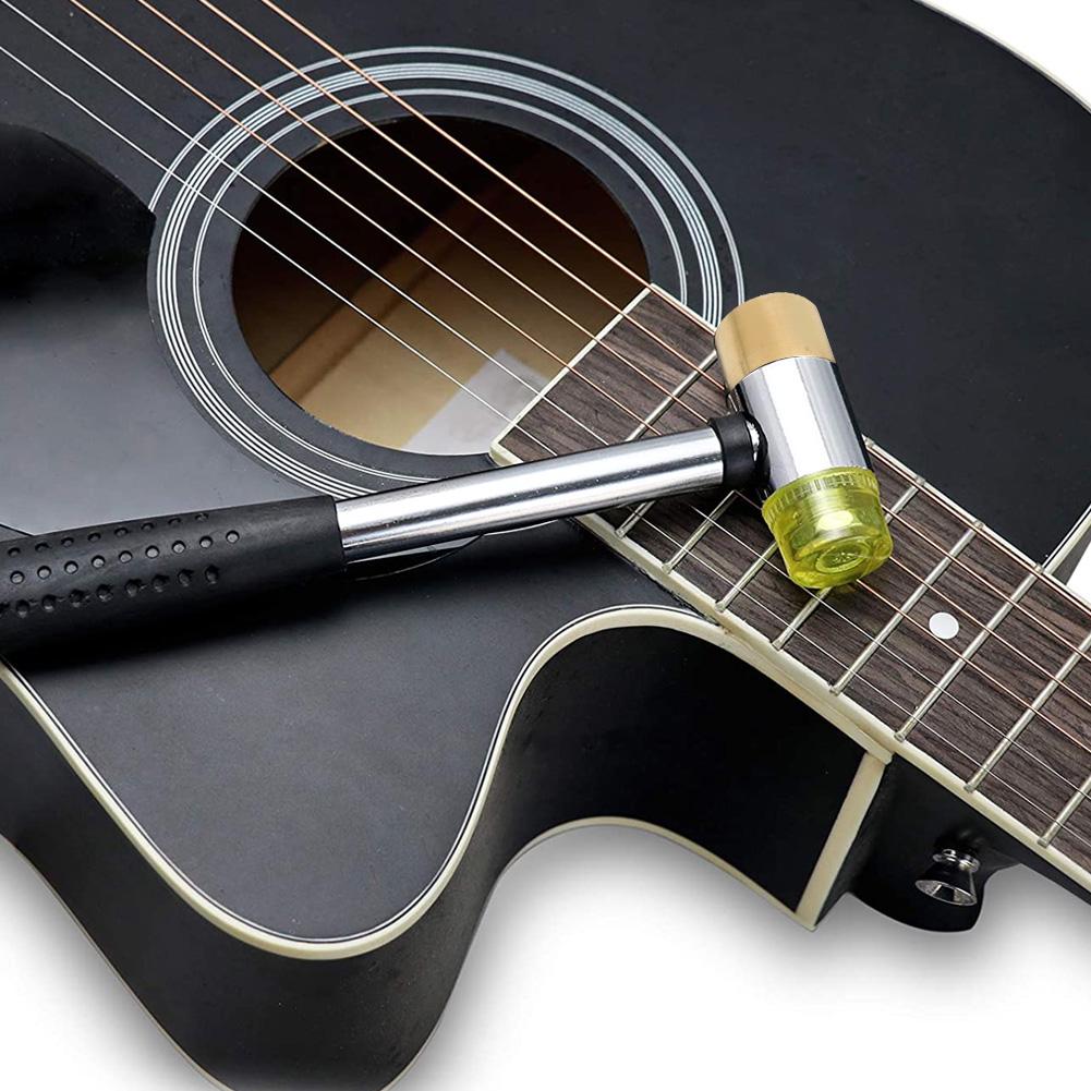 Yellow Guitar Plastic Hammer Brass Rubber Head Ukulele Musical Instrument Accessories
