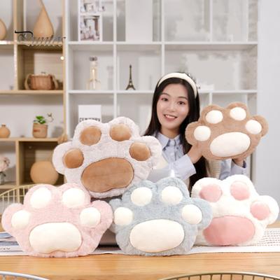 Cat Paw Pillow Quilt Blanket 3 In 1 Design Hands Warmers Thick Plush Couch Sofa Decoration Cushion Winter Blanket for Travel Home Decor