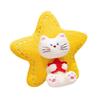 Cartoon Cat Pentagram Plush Pillow - Cute Bed Cushion & Lumbar Support for Girls
