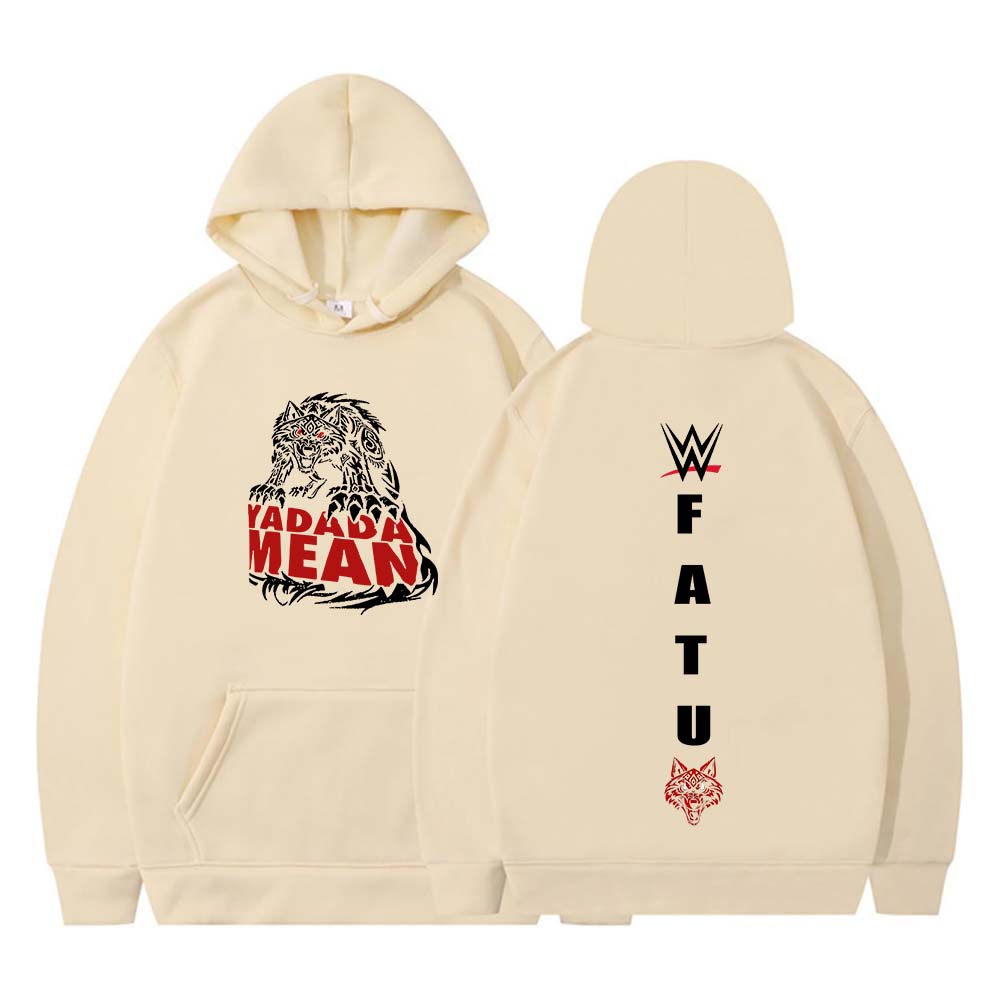 Jacob Fatu Tribal Wolf Yadada Mean Hoodie Jacob Fatu Hoodies Herren Damen Langarm Streetwear Hip Hop Sweatshirt Y2K Kleidung