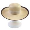 Excellent MOTSCH HERMES Hat Ribbon Leather Trim Wide Brim Straw Hat Natural Brown 56 Used