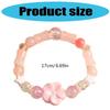 Elegant Dopamine Flower Designs Bracelet Crafted from Sturdy Resin Materials for Daily Wear and Styles Enhancement