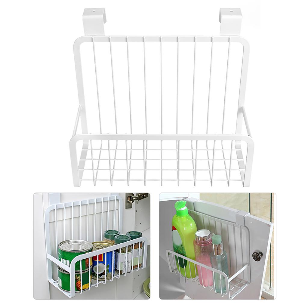 Household Kitchen Cabinet Hanging Basket Bathroom Door Hanging Storage Rack Organizer