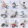 Copper Charms Winter Series Beads Snowman Penguin Pendant Fit Women Original Bracelet Christmas Diy Jewelry Dangle