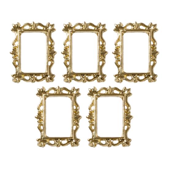 Yousheng 5Pcs/Pack Nail Decor Vintage Hollow-carved Design Alloy 3D Nail Manicure Craft Ornaments for Nail Design