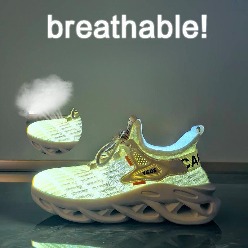 Women's Casual Platform Sneakers Breathable Knitted Mesh Walking Shoes for Women Anti-Slip Comfortable Workout Running Shoes Lace-Up Tennis Sneakers