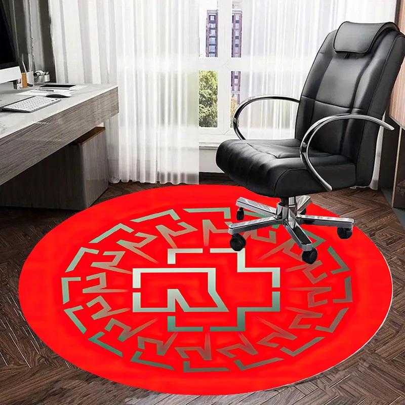 1pc Circular Maze Pattern Round carpet, Made of Polyester,Perfect for Decorating Office Chairs, Living Rooms,Vibrant Decorative Rug