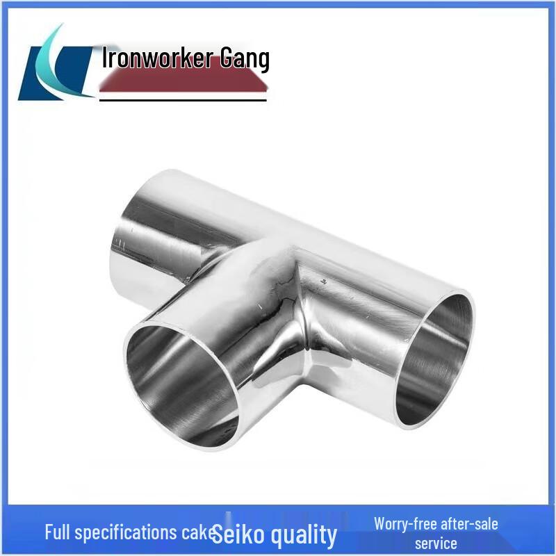 Sanitary 304 Stainless Steel Welded Mirror Polished Tee