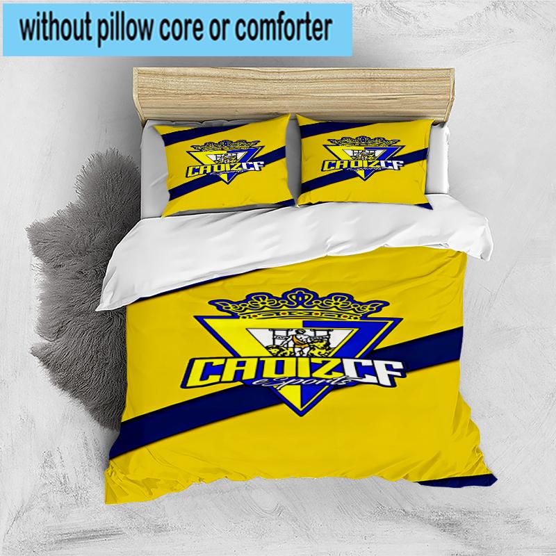 3-teiliges Bettwäsche-Set mit Cadiz-Wappen, inklusive 1 Bettbezug und 2 Kissenbezügen. Perfekt für Schlafzimmer, Wohnheim, Fan-Weihnachtsgeschenk