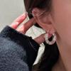 925 Sterling Copper Vintage Earrings For Women Trendy Simple Round Strip Earring Zircon Prevent Allergy Party Accessories Gift