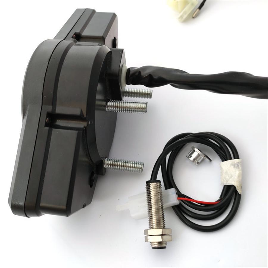 DC 12V LCD Digital Odometer Tachometer For 2 and 4 Cylinder Motorcycles