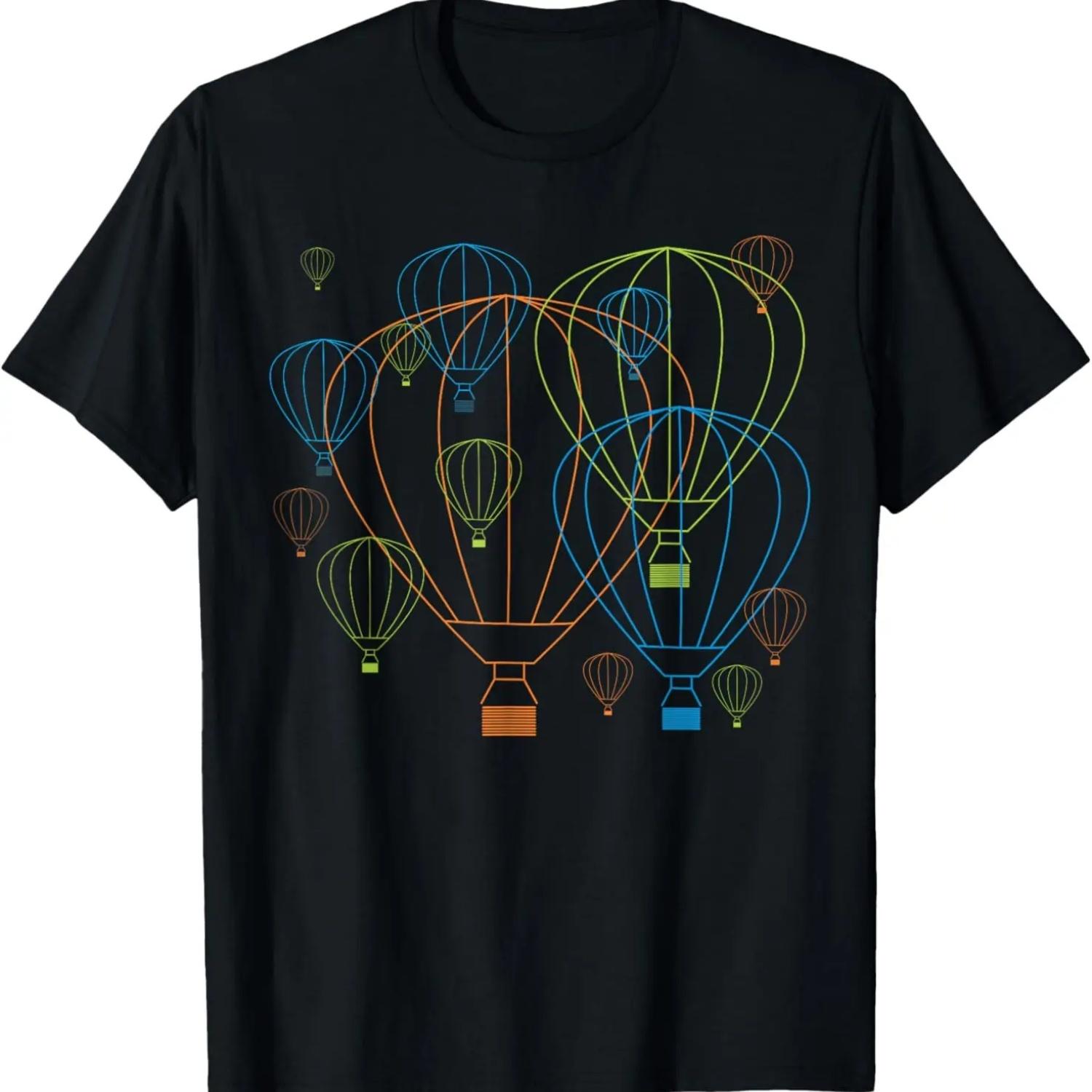 Hot Air Balloon Festival Souvenir Ballooning Family Apparel T-Shirt S чёрный