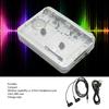 Portable Cassette Retro Tape Stereo Sound FM Radio Cassette Player with Headphone Jack and 2 AA or USB Power Supplies Player, Auto-Reverse Player,