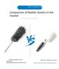 Electric Spin Duster with Bendable Feather Brush, 180-Degree Rotation for Cross-Border Cleaning