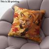 Autumn Maple Fox Decorative Throw Pillow Covers Pattern Cushion Cover Suitable for Sofa Bedroom Car Pillow Cover