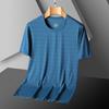 Ice Silk Cool Short Sleeve T-shirt Men's Half Sleeves Plus Size Fitness T-shirt Top