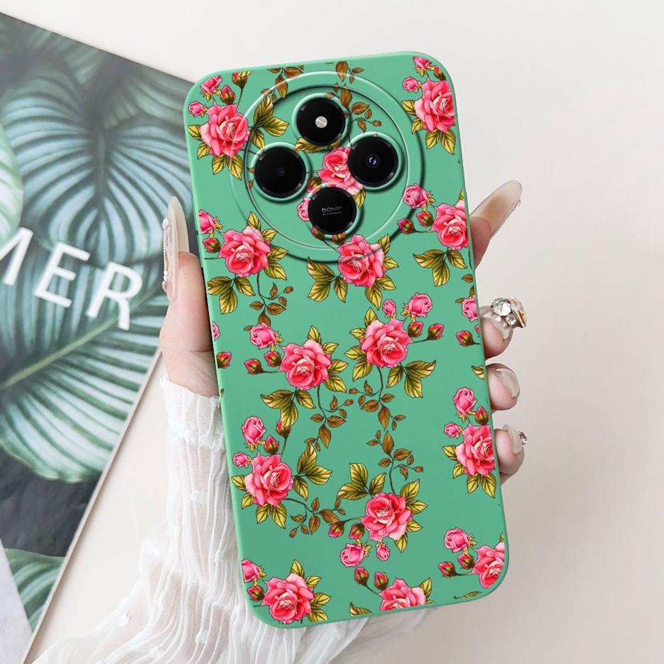 Für Xiaomi Redmi 14C Hülle Stylische Sonnenblume Hübsche Mädchen Rückabdeckung Weiche TPU Handyhülle Für Xiaomi Poco C75 C 75 Redmi14C Fundas