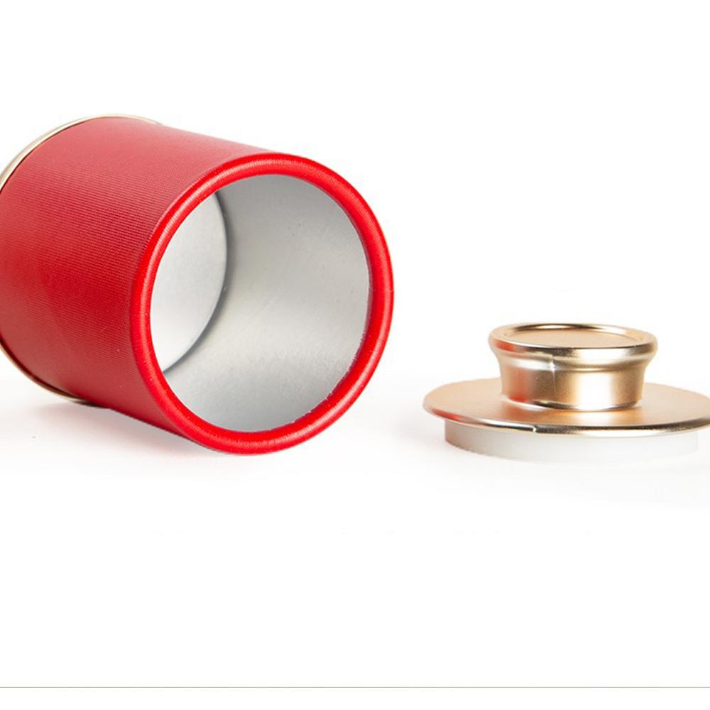 Small Kraft Paper Tea Canister with Round Airtight Double Lid Mini Kitchen Tea Canister Container for Leaf Coffee Spices Herbs
