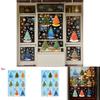 Christmas Tree Pvc Window Decal With Snowflake Static Cling For Holiday Decor