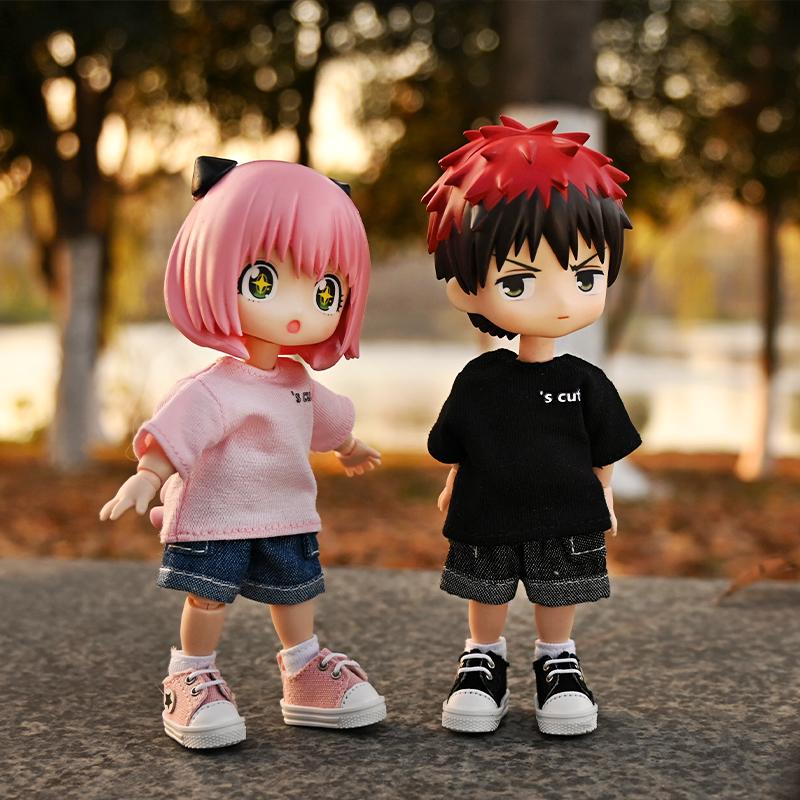 Roupas OB11 Shorts Jeans Cinco Cores Decoração Moda Molly, Corpo GSC, Roupas para Boneca BJD 1/12 Brinquedo Roupas