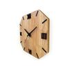 OctaROME 28cm Wooden Wall Clock – Octagonal Shape, Roman Numerals, Silent Quartz, Natural Wood Finish – Home & Office Decorative Wall Clock