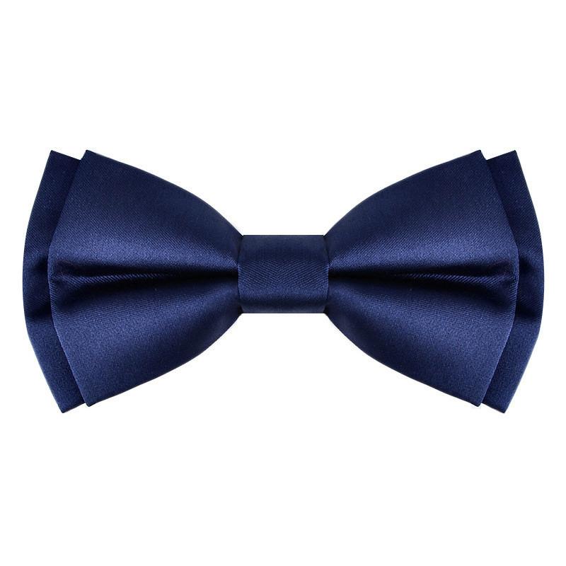 

Мужской красный однотонный двухслойный галстук-бабочка для деловой и праздничной одежды синий