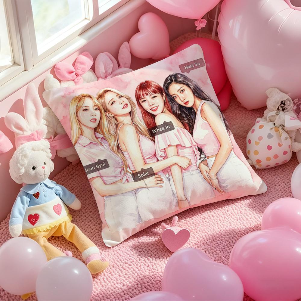 Kpop MMMMAMAMOOSS Cushion Cover Pattern Printed Pillowcase for Living Room Sofa Cushion Cover  Bedroom Decor
