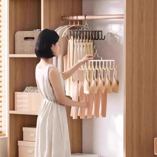 Suspender Hanger Underwear Vest Organizer Hook Strong Load-bearing Multifunctional Wardrobe Hanger with Multiple Hooks