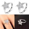 Stunning Fashion Windmill Shape Ring With Silver Plated Flower Design For Women