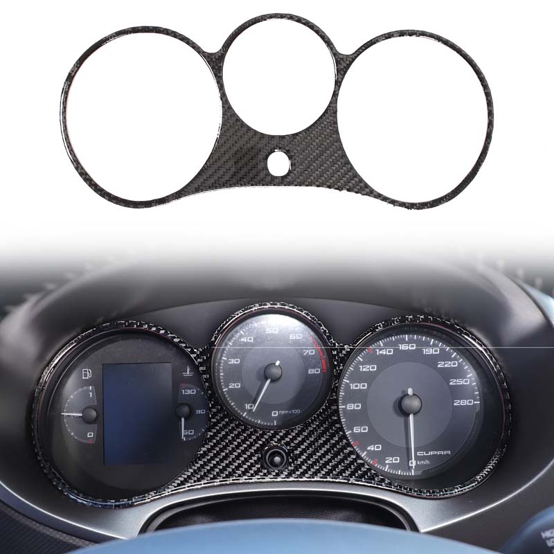 Soft carbon fiber For SEAT Leon MK2 2008-2012 Car Dashboard Tachometer Panel Decorative Cover Sticker Car Interior Accessories