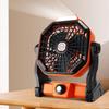 Mini-USB-aufladbarer Solarpanel-Ventilator, LED-Licht, einstellbare Geschwindigkeit, starker persönlicher Ventilator für Zuhause, Outdoor, Camping, Schreibtisch