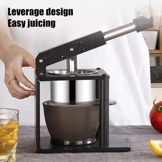 Stainless Steel Manual Juicer & Vegetable Press 2-in-1 Hand Press Juicer for Lemon