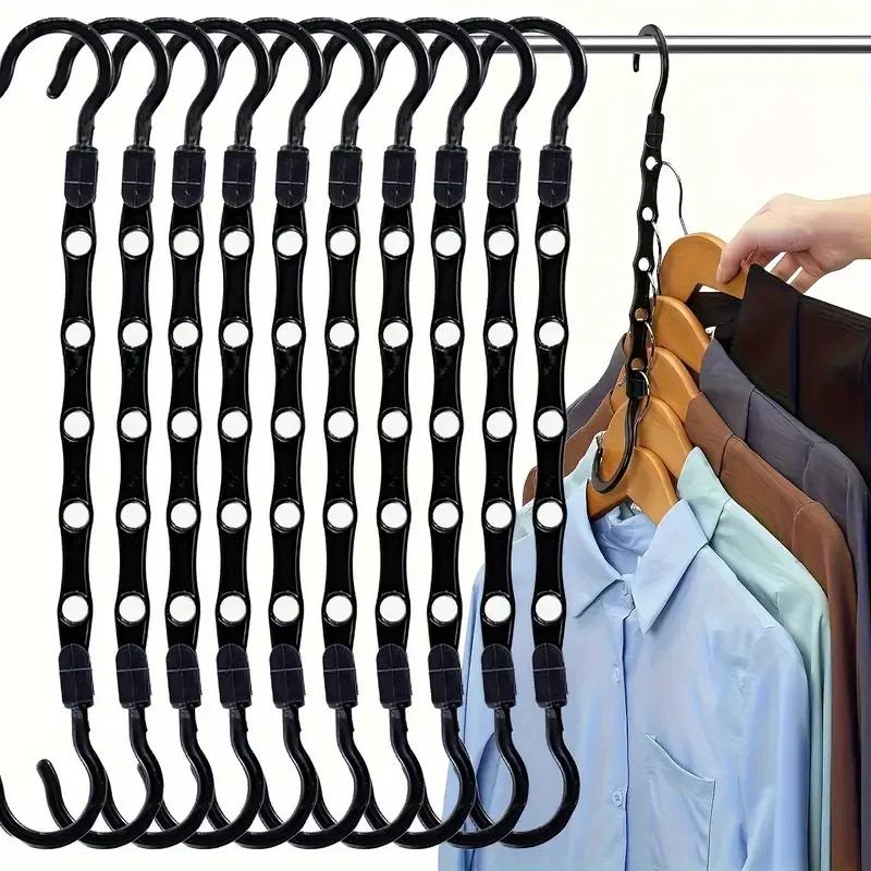 Sturdy Hanger Organizer Plastic Space Saving Hanger Smart Magic Clothes Hanger for Dorm Closet Storage Bedroom Essentials