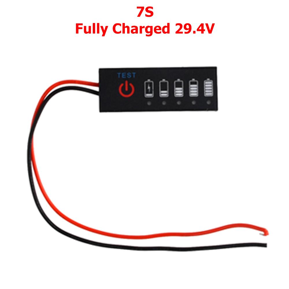 

1S 2S 3S 4S 5S 6S 7S LED Battery Capacity Indicator Anti Reverse Connection for Li-ion LiFePO4 Lead Acid Battery Voltage Tester 1Pcs
