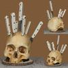 Simulated Skeleton Knife Stand Dilapidated Fruit Storage Rack Skull Knife Holder  Gift