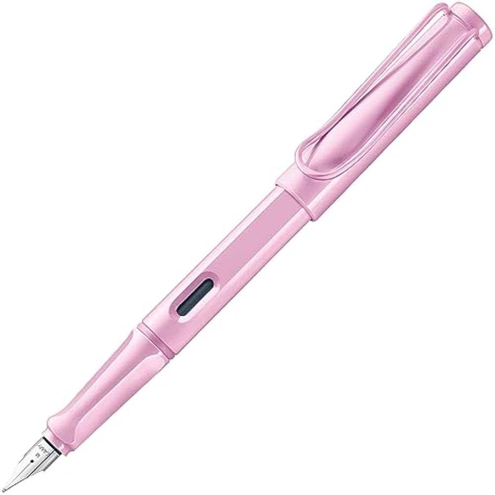 LAMY (Ramy) Safari Light Rose Fountain Pen - Ergonomic Grip and Polished Steel Tip Size F - Perfe...