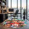 Cocomelon Printed Round Rug Carpet Chair Rug Area Rug Entryway Doormats,for Office Chair Living Room Bedroom Kitchen Room.