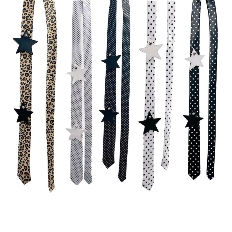 2000s Style Women's Tie With Dot / Leopard Design Perfect For Clubbing And Event Nightclub Neckwear