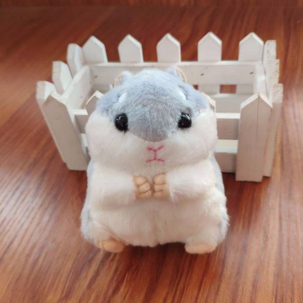 10cm Søte Plysjleker Kawaii Veske Ryggsekk Anheng Nøkkelring Kosedyr Barneleker til Barn Jente Bursdagsgave Hamsterdukke
