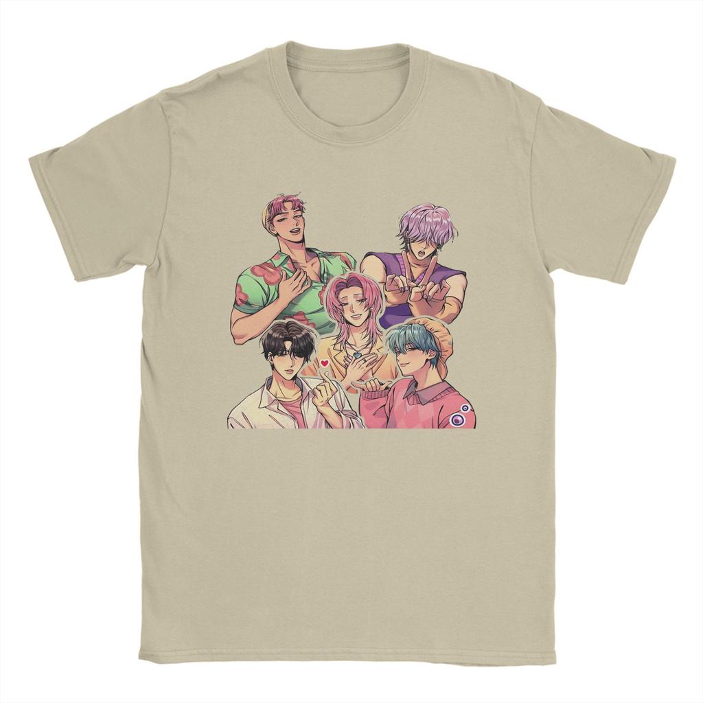 Vintage KPop Demon Hunters Saja Boys Jinu Abby Mystery Romance Baby T-Shirts Men O Neck Cotton T Shirts Short Sleeve Tee Shirt