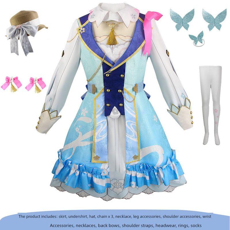 Flower Time Letter Cosplay Ayaka Kamisato Ayaka New Dress Skin Flower Time Letter Cosplay Costume