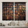 Middle Ages Bookcase Printed Curtain Home Decor Window Treatment Bedroom Kitchen Living Room Curtains Made Of Polyester With Rod Pocket Area