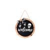 Halloween Wooden Door Hanging Decoration Round Sign for Home Decor