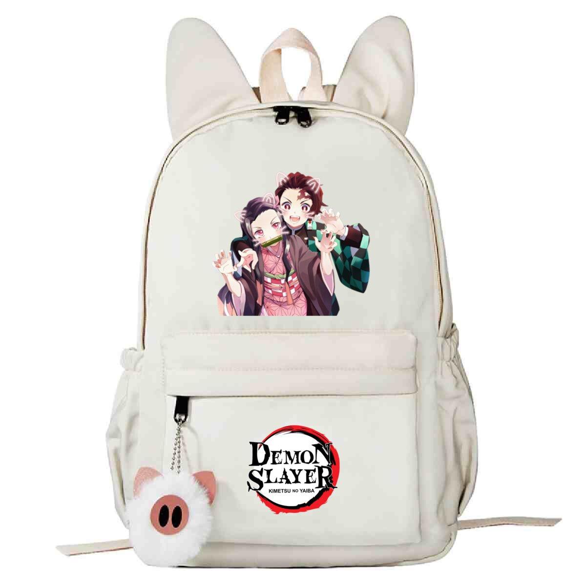 

Периферийный школьный рюкзак для истребления призраков, корейская версия, персонализированный рюкзак с кроличьими ушками, студенческий, модный, повседневный, мужская и женская модели No specification