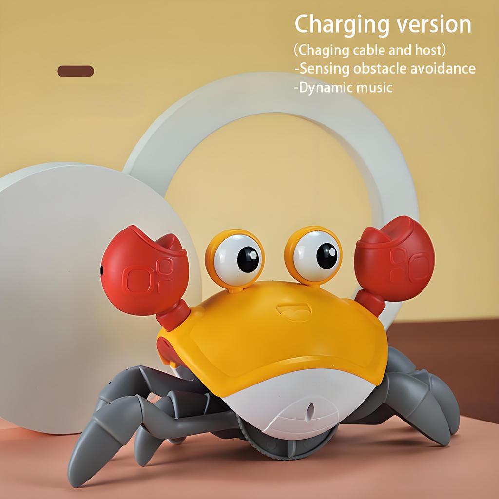 1pc Escape Crab Auto-sensing Function Children Crawling Avoiding Obstacles Electronic Pet With Music