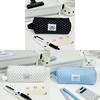 Minimalist Canvas Pencil Case With Dot Print Design For Students Desk Organizer Storage